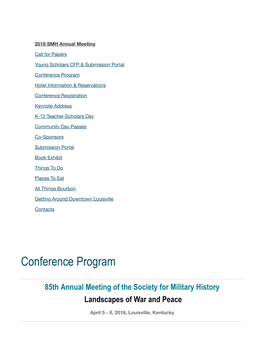 Conference Program