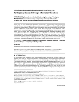 Surfacing the Par3cipatory Nature of Strategic Informa3on Opera3ons