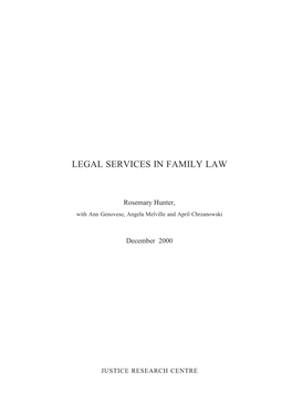 Legal Services in Family Law