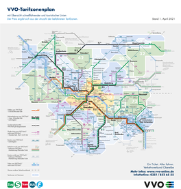 VVO-Tarifzonenplan Schnellfahrender Und Touristischer Linien