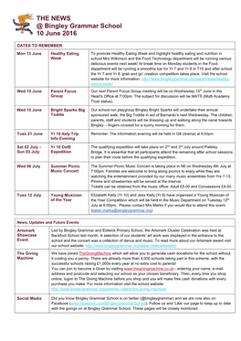 THE NEWS @ Bingley Grammar School 10 June 2016
