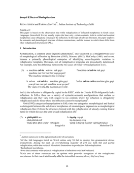 Scopal Effects of Reduplication