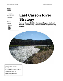 East Carson River Strategy Carson Ranger District