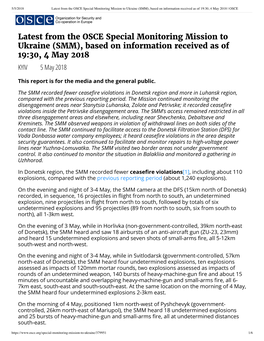 Late T from the O C Pecial Monitoring Mi Ion to Ukraine (