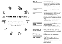 Zu Schade Zum Wegwerfen ?