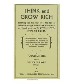 Think and Grow Rich by Napoleon Hill