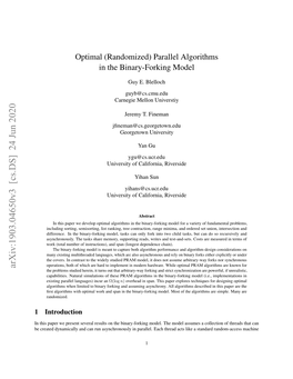 Optimal (Randomized) Parallel Algorithms in the Binary-Forking Model