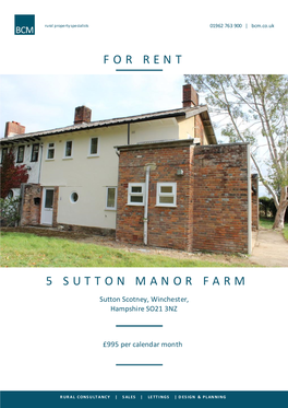 For Rent 5 Sutton Manor Farm Cottages