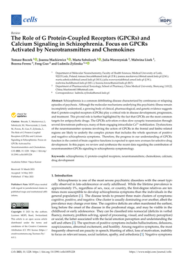 The Role of G Protein-Coupled Receptors (Gpcrs) and Calcium Signaling in Schizophrenia