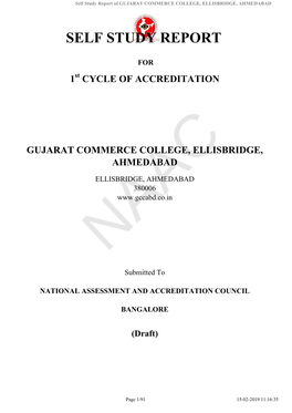 Self Study Report of GUJARAT COMMERCE COLLEGE, ELLISBRIDGE, AHMEDABAD