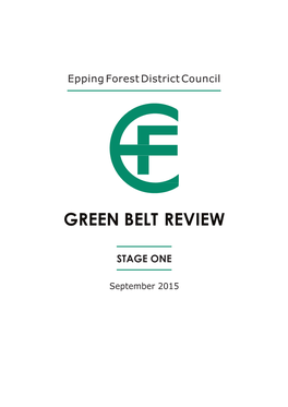 Green Belt Review Stage 1