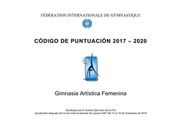 Código De Puntuación 2017 – 2020