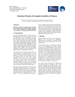 Rotation Periods of Irregular Satellites of Saturn