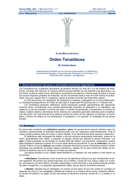 Orden TANAIDACEA Manual