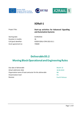 D5.2 Moving Block Operational & Engineering Rules