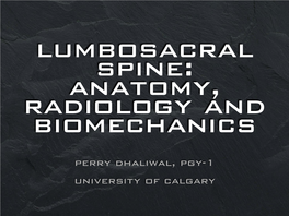 Perry Dhaliwal, Pgy-1 University of Calgary Overview