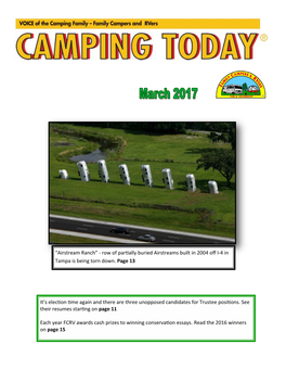 Airstream Ranch” ‐ Row of Par�Ally Buried Airstreams Built in 2004 Oﬀ I‐4 in Tampa Is Being Torn Down