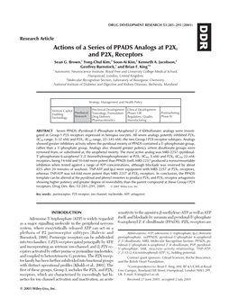 Actions of a Series of PPADS Analogs at P2X1 and P2X3 Receptors