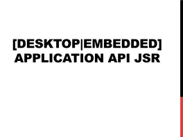 Application Api Jsr