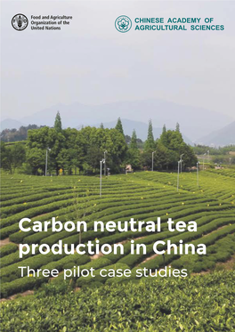 Carbon Neutral Tea Production in China – Three Pilot Case Studies
