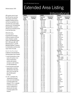 Extended Area Listing