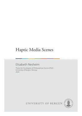 Haptic Media Scenes