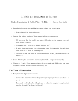 Module 11: Innovation & Patents