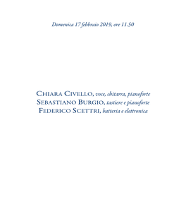 Concerto Di Domenica 17 Febbraio 2019, Ore 11:50