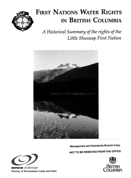 First Nations Water Rights in British Columbia