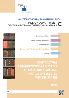 Contractual Arrangements Applicable to Creators: Law and Practice of Selected Member States