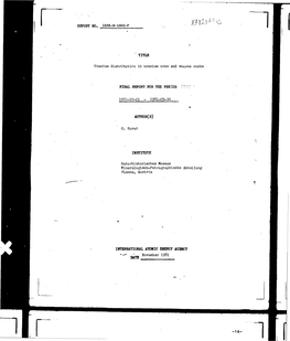 Uranium Distribution in Uranium Ores and Source Rocks