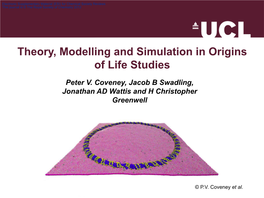 Theory, Modelling and Simulation in Origins of Life Studies