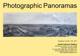 Photographic Panoramas
