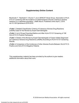 Association of HLA-A*31:01 Screening with the Incidence of Carbamazepine-Induced Cutaneous Adverse Reactions in a Japanese Popul