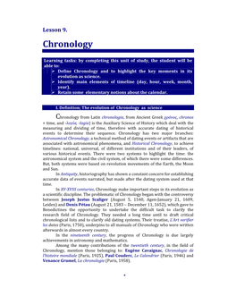 Lesson 9. Chronology, Daniel Flaut.Pdf