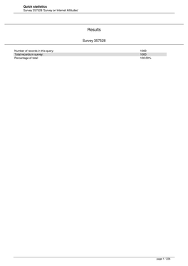 Statistics Survey 357528 'Survey on Internet Attitudes'