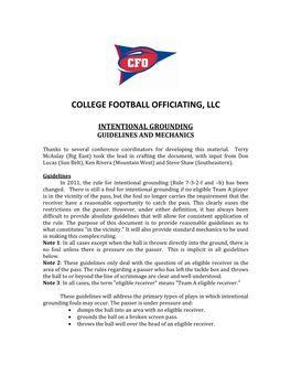 College Football Officiating, Llc