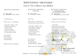 Rijsttafel Menu's.Cdr