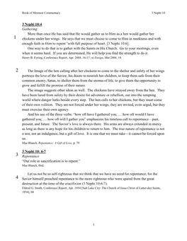 3 Nephi 10:4 Gathering More Than Once He Has Said That He Would Gather Us to Him As a Hen Would Gather Her 1 Chickens Under Her Wings