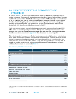 4.0 Proposed Freight Rail Improvements and Investments (PDF)