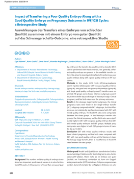 Impact of Transferring a Poor Quality Embryo Along with a Good Quality