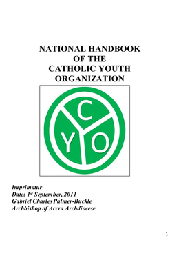 National Handbook of the Catholic Youth Organization