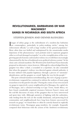 Revolutionaries, Barbarians Or War Machines? Gangs in Nicaragua and South Africa