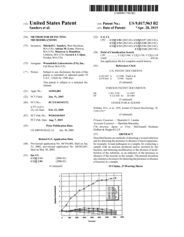 (12) United States Patent (10) Patent No.: US 9,017,963 B2 Sanders Et Al