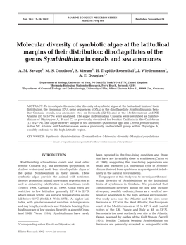 Dinoflagellates of the Genus Symbiodinium in Corals and Sea Anemones