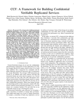 CCF: a Framework for Building Confidential Verifiable Replicated