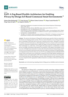 A Fog-Based Flexible Architecture for Enabling Privacy-By-Design Iot-Based Communal Smart Environments †