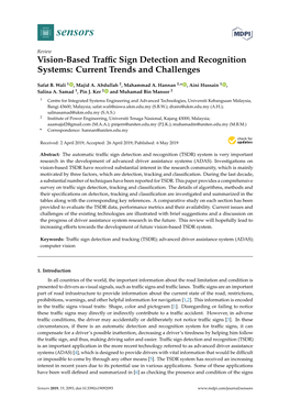 Vision-Based Traffic Sign Detection and Recognition Systems