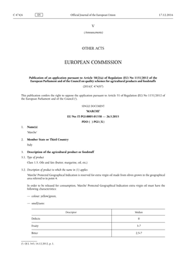 A) of Regulation (EU) No 1151 /2012 of the European Parliament and of the Council on Quality Schemes for Agricultural Products and Foodstuffs (2016/C 474/07