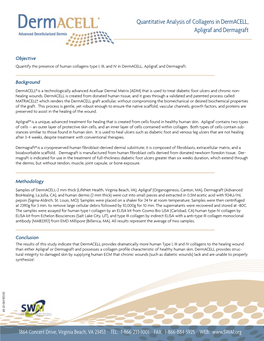 Quantitative Analysis of Collagens in Dermacell, Apligraf and Dermagraft